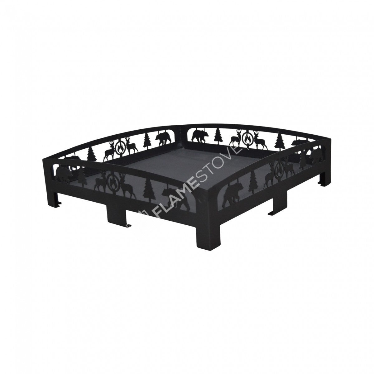 Flame Stove Doğa Desenli Soba Altlığı 50x50 cm Dayanıklı Sac Odunluk