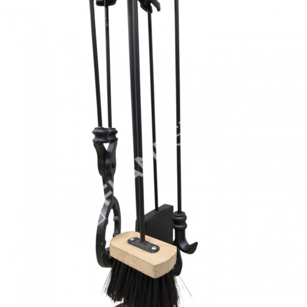 Flame Stove 4'lü Pik Döküm Alüminyum Soba Şömine Maşa Takımı 800° Isıya Dayanıklı