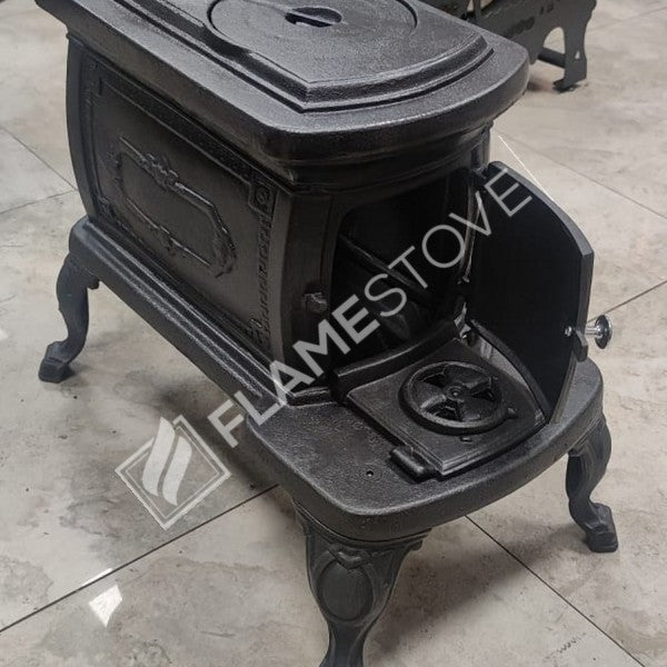 Nostaljik Fransız H2 Pik Döküm Soba: Odun Kömür Uyumlu, Yüksek Verimli Isıtma