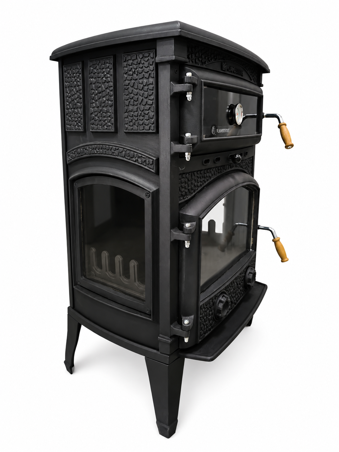 FS-071YK Flame Stove Fırınlı Döküm Soba Sirius Midi Yan Kapaklı