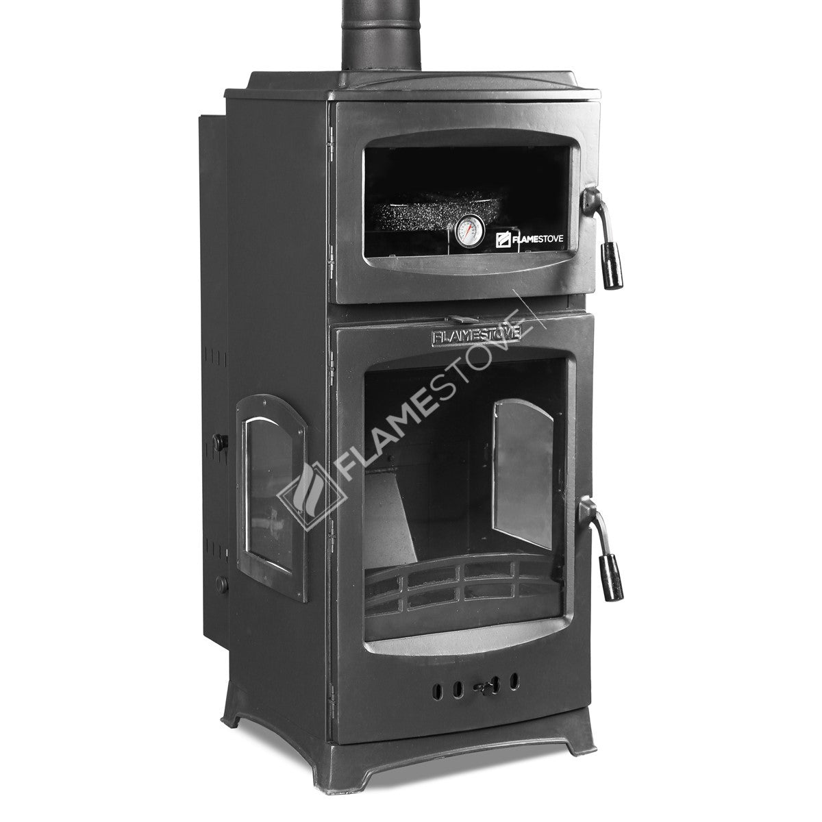 Lodi Lux Gurme Fırınlı Pelet Sobası, 3 Camlı, Yüksek Verimli A Sınıfı, 12 kW