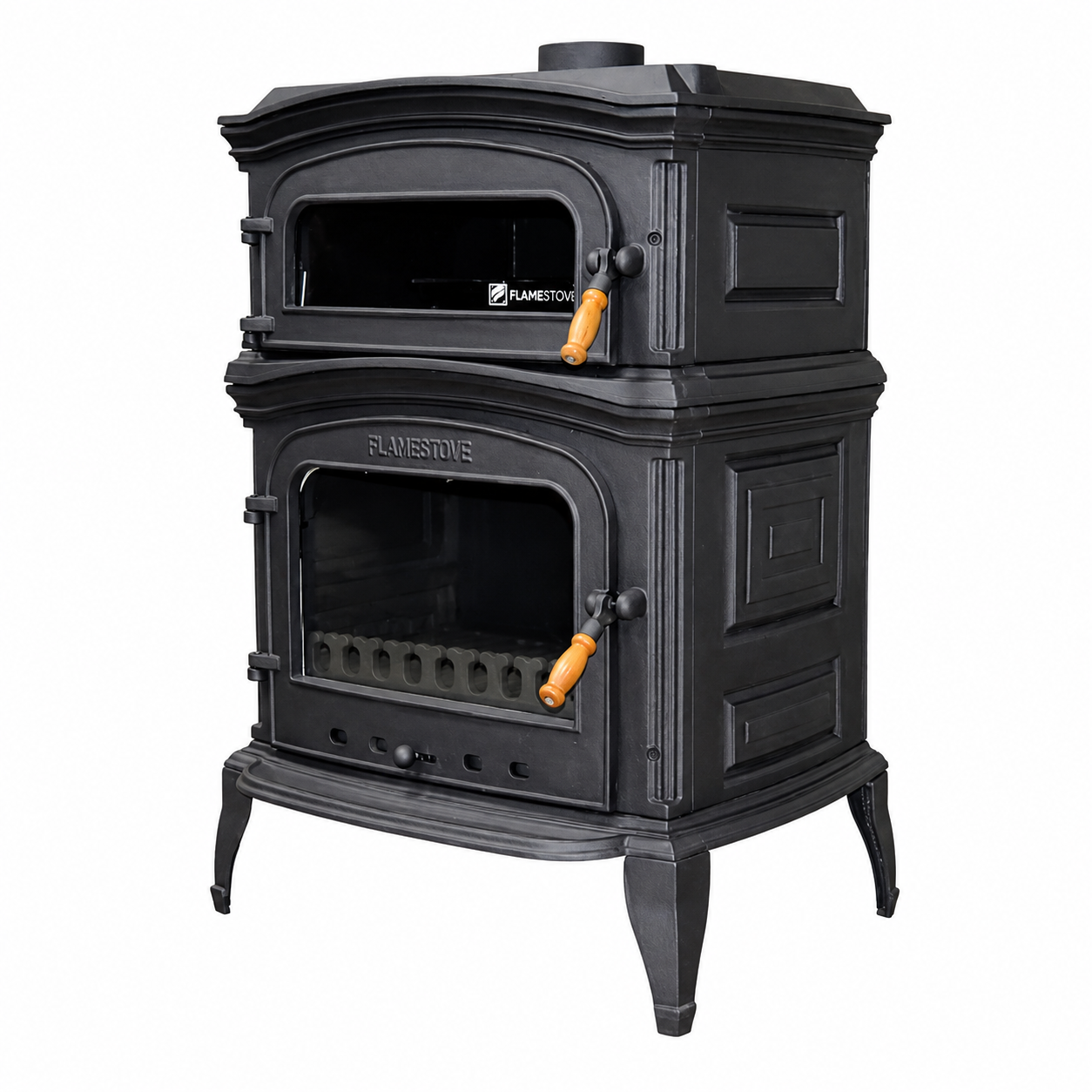 FS-033 Flame Stove Altara Premium Döküm Soba, Yüksek Verimli Fırınlı Odun Kömür Sobası