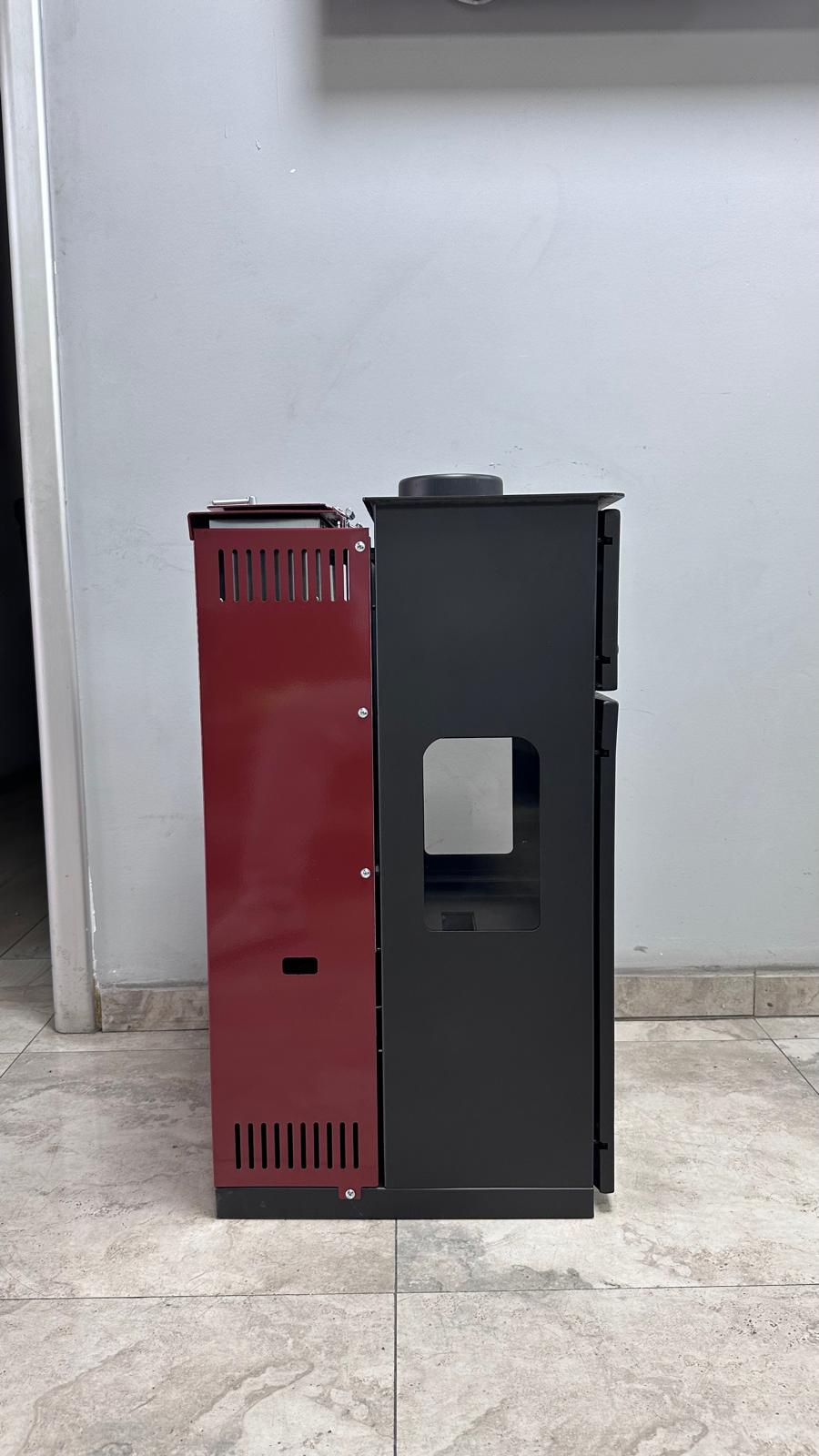 FS-295 Mini Hybrid Lüx Gurme Çelik Soba | Fırınlı | 3 Camlı | Pelet ve Odun Yakıtlı