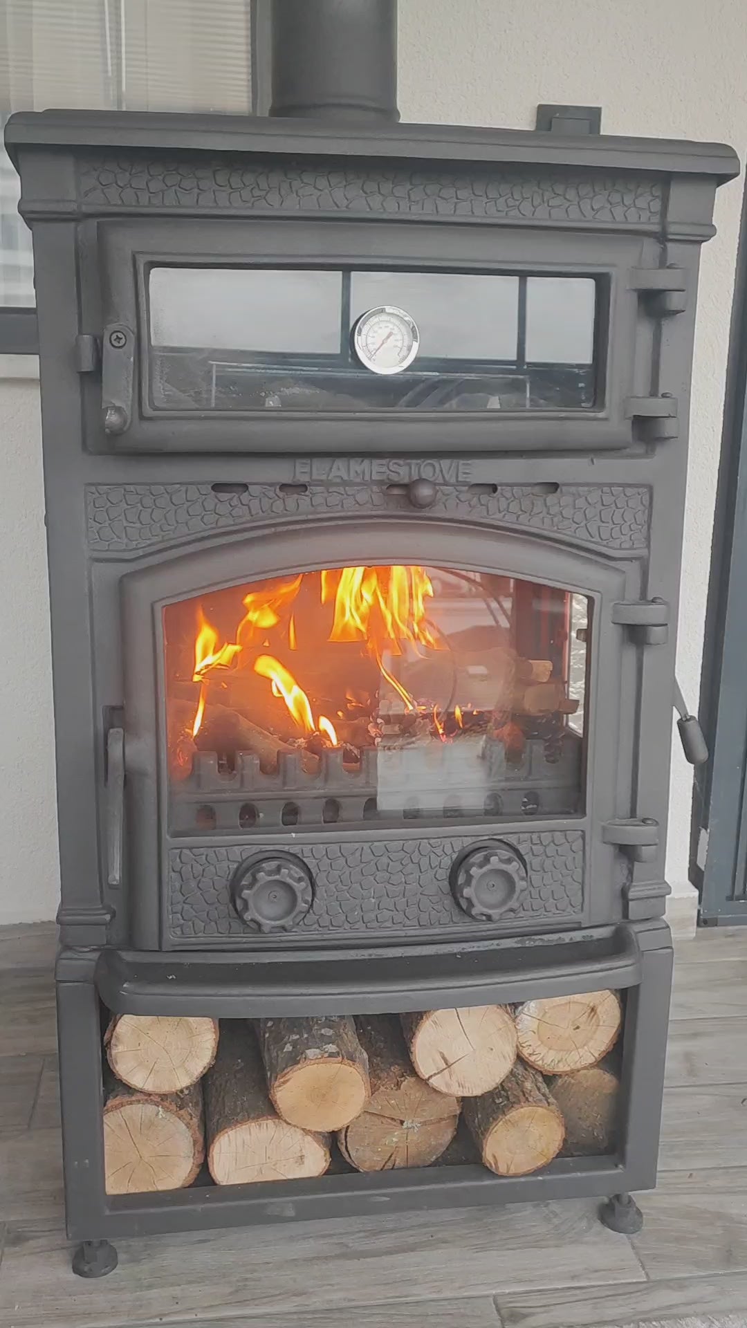 FS-013YKST Flame Stove Sirius Mega YK Style Fırınlı Döküm Soba