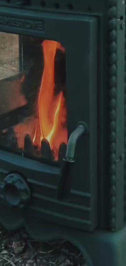 FS-052 Flame Stove Minör Lüx 3 Camlı Döküm Soba: Yüksek Verimli Odun & Kömür Isıtıcı, A Sınıfı