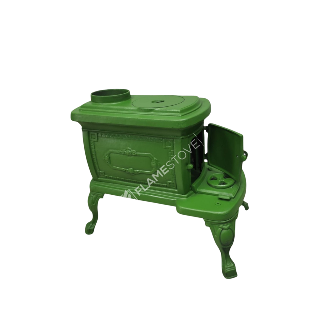 FS-059Y Flame Stove Nostalji Fransız Pik Döküm Soba: Yüksek Verimli Odun Kömür Isıtma Çözümü.