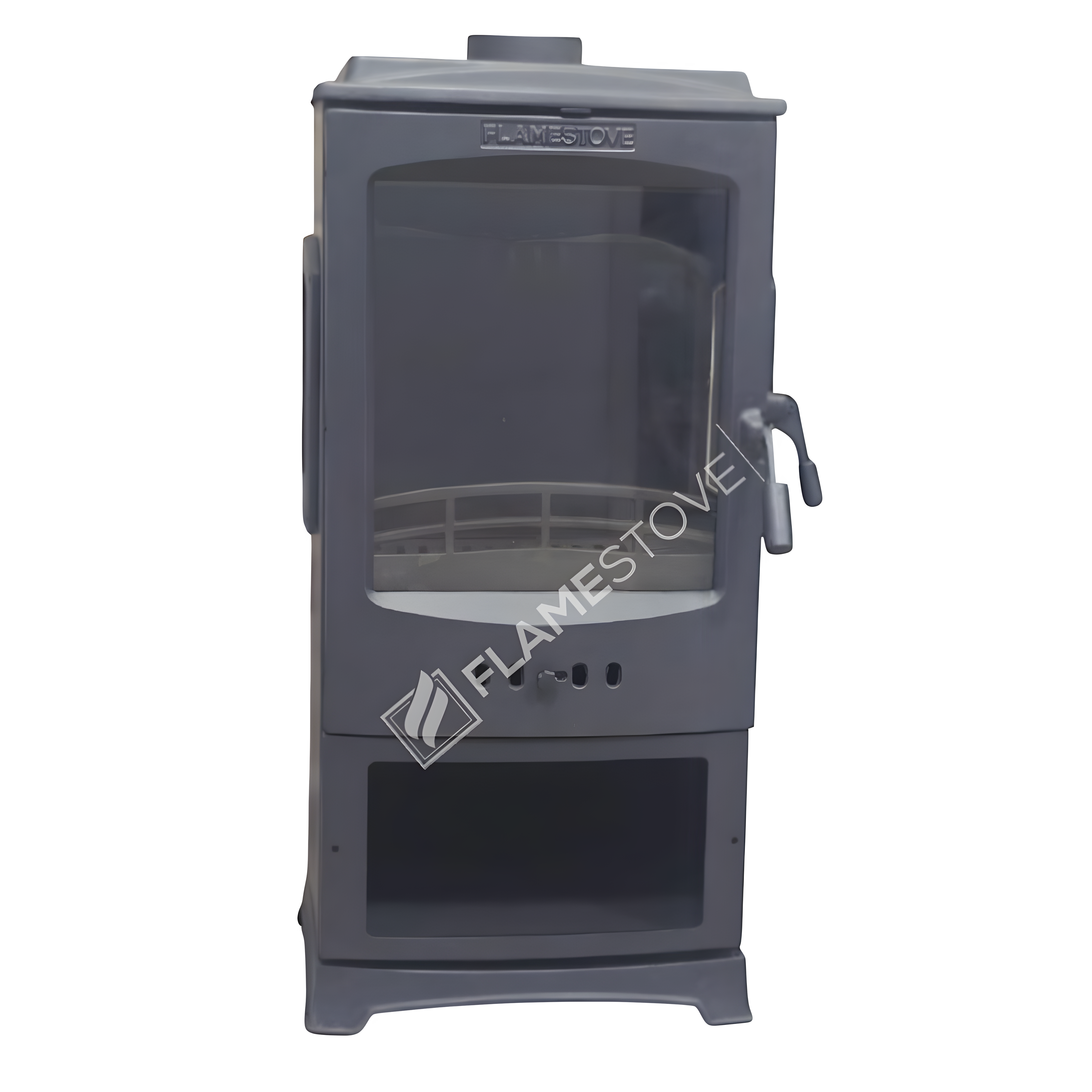 Odunluklu Çelik Şömine Soba Lodi Yan Camlı Çift Yanmalı A Sınıfı 