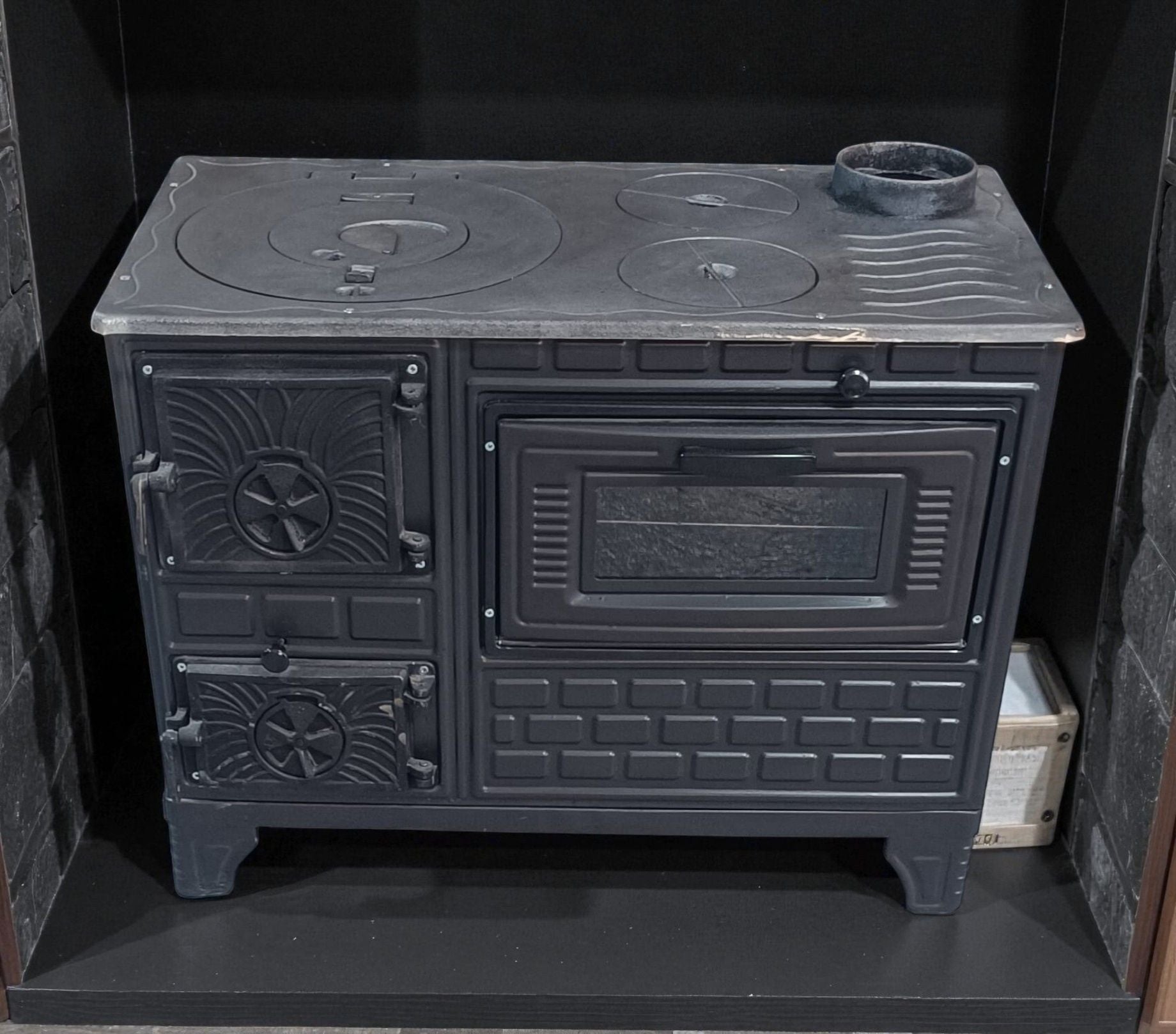 40'lık Kuzine Sac Soba Yanma odası döküm Soba